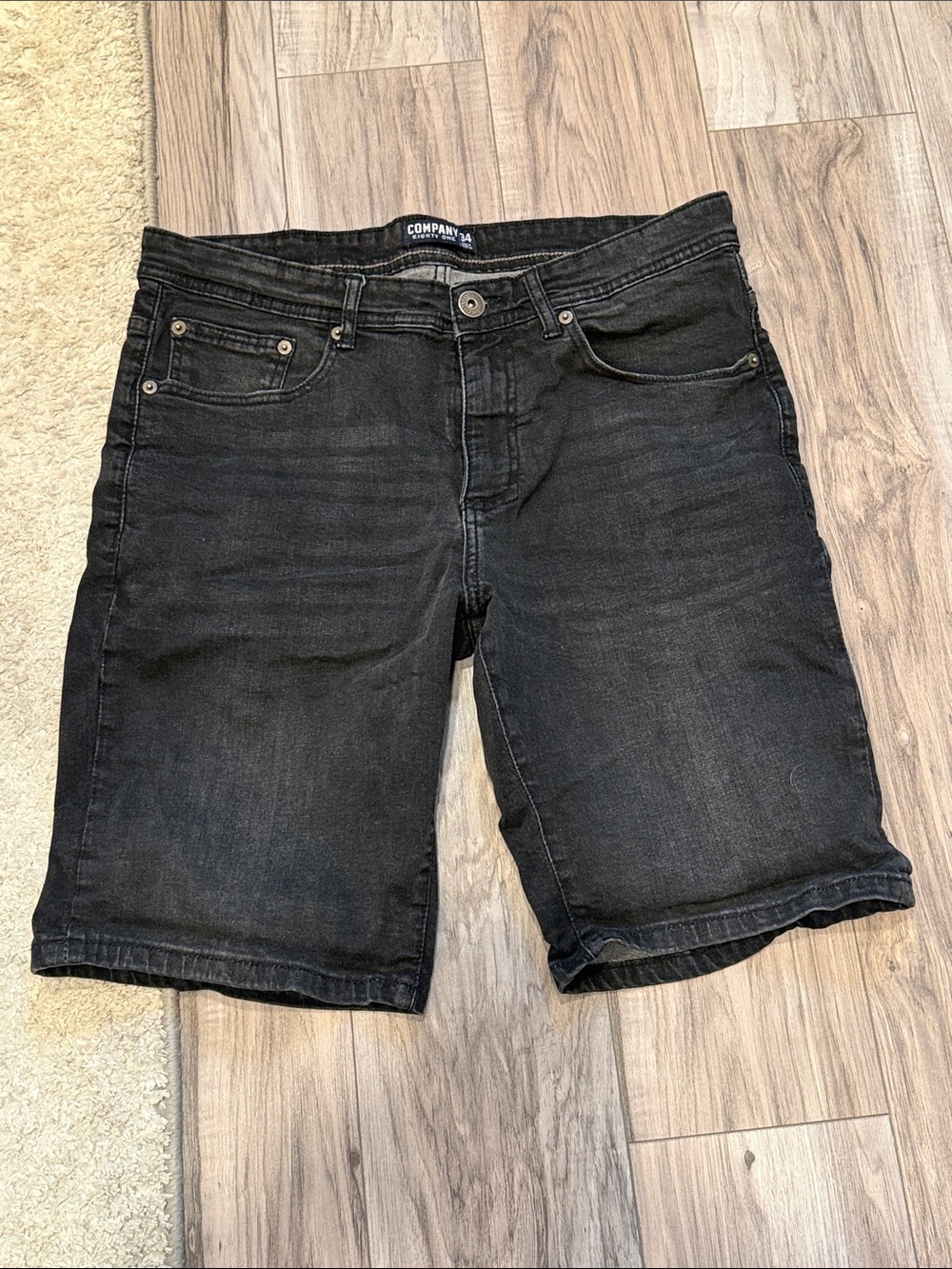 Company Eight One Black Denim Shorts Jorts